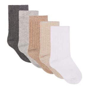 Pure Baby Natural Ribbed Socks