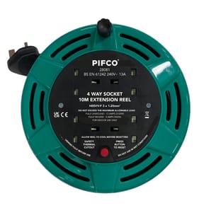 Pifco 4-Way Socket 10M Extension Reel