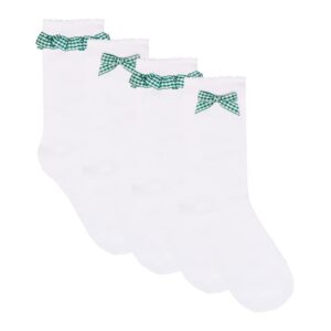 Originals Green Gingham School Socks – 4 Pack